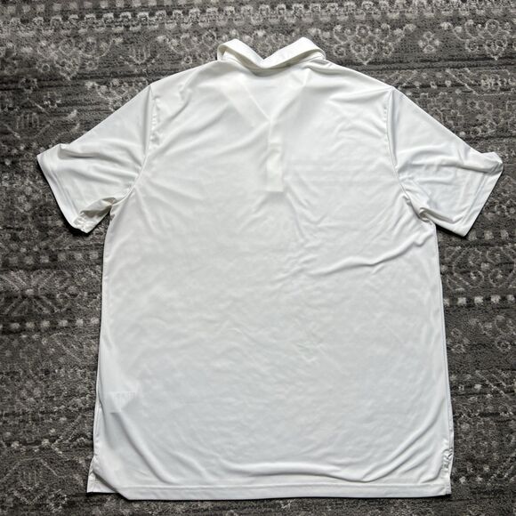 Adidas Golf Polo Shirts Lot of 2 Size 2XL Short Sleeve White Navy Stripe - Picture 10 of 11